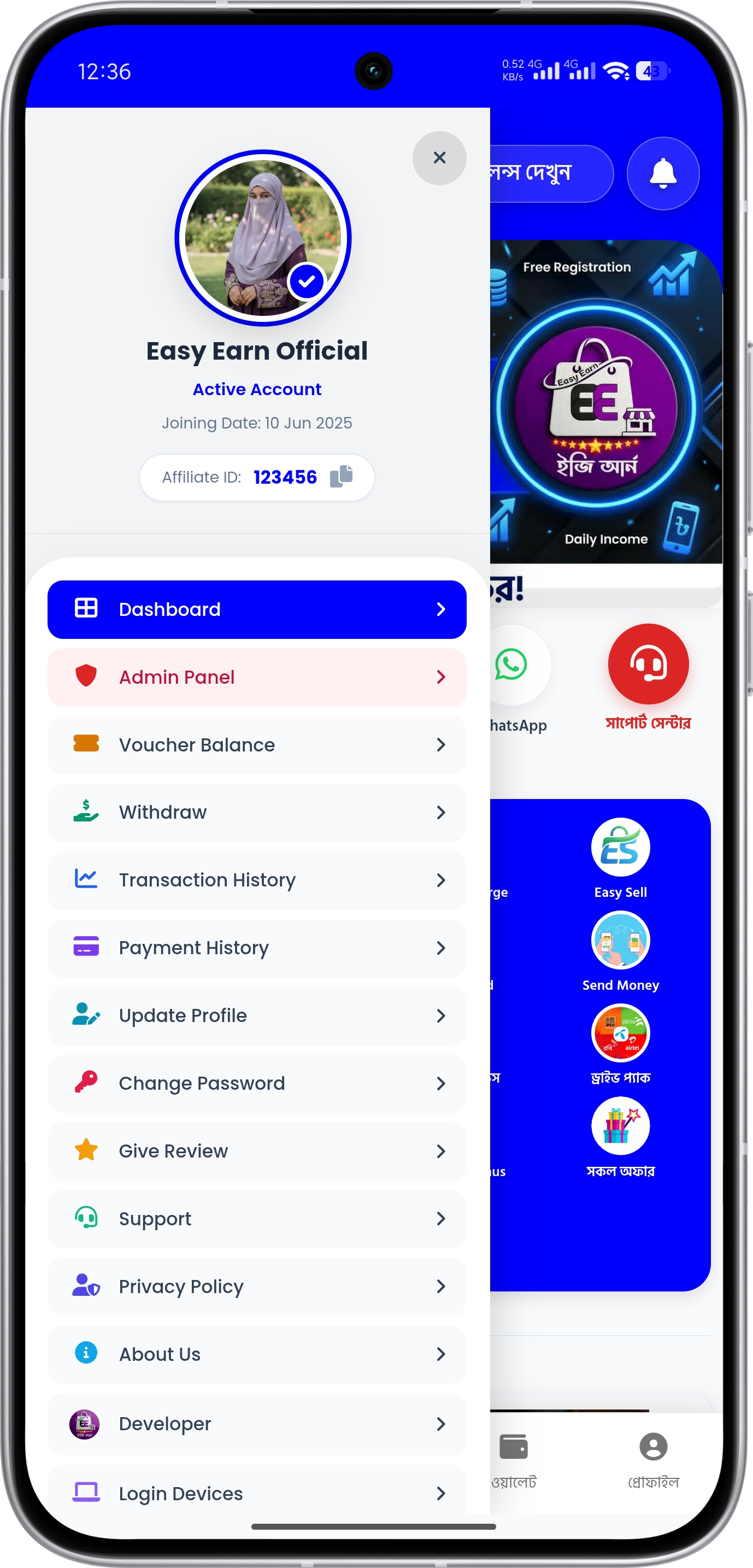 Easy Earn App Screenshot 3 - Online Income Application Design